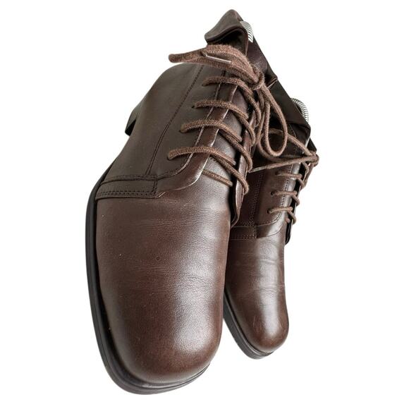 Vtg Y2K St Johns Bay Brown Leather LaceUp Ankle Boots Women 7.5 M Whimsigoth 90s - Picture 15 of 16